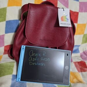 Portland leather goods flamenco bucket backpack